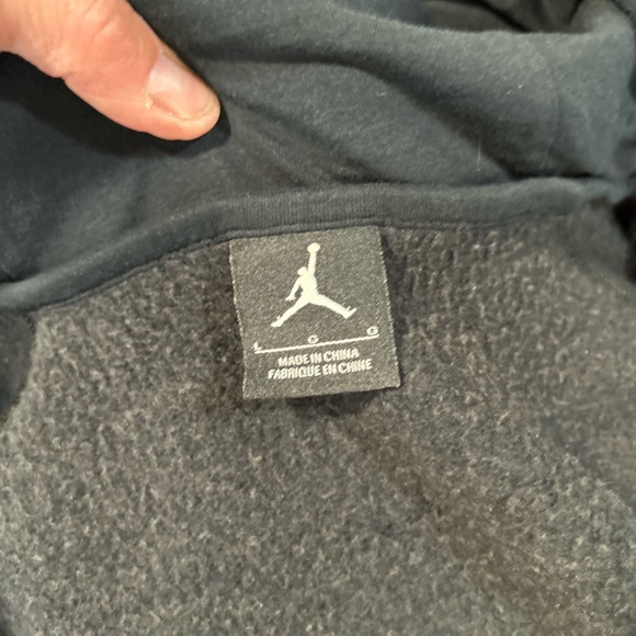 RETRO 90’s RARE AIR JORDAN ZIPPERED ELEPHANT PRINT SWEATSHIRT WITH POCKETS SZ LG - Picture 6 of 15